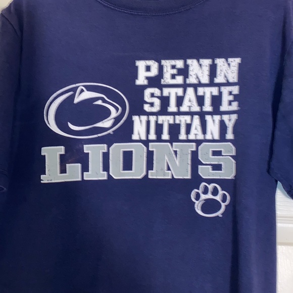 Penn State Mens Nittany Lions Blue and White Short Sleeve T-Shirt Size Medium - Picture 2 of 7